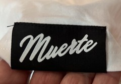 MUERTE HUSTLE DAILY Size Large White Money Bag Chenille Tee MSRP-$40