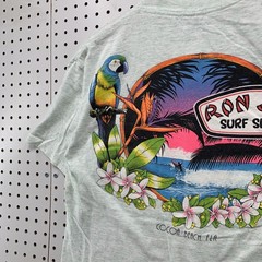 Vintage 80s Ron Jon Surf Shop Cal Cru Shirt Mens L Single Stitch Cocoa Beach USA