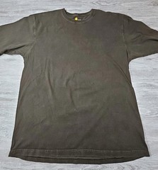 Carhartt Men Shirt X Large TALL Brown Sleeve Logo K231 Long Sleeve Pocket Shirt
