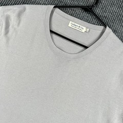 Collars & Co. Shirt Mens XL Extra Large Gray Short Sleeve Crew Neck Casual