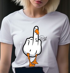 Unisex T-shirt – Duck You – Original Funny Novelty Summer Couple Student Cute