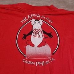 VTG 1987 Winter Carnival Shirt Sz Lg Greek Formal Party Pi Kappa Alpha PAINTED