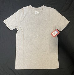 The Nike Tee Blank Short Sleeve Shirt Athletic Cut Grey – Size US S / Asian M