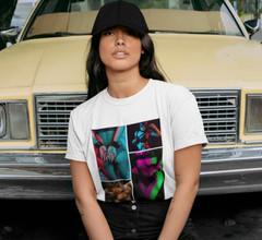Pin Up HOT Model T-shirt Swag S-3XL Tee Sexy Women Tattoo Girl’s Body Naked TOP