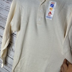 New Vintage Oakton Thermal Henley Base Layer USA Made Long Sleeve Shirt Size S/M