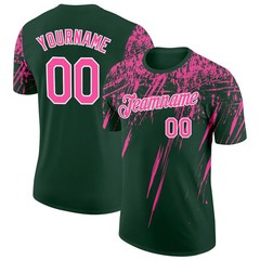 Custom Green Pink Distressed Art Shirt Unique Birthday Gift For Women