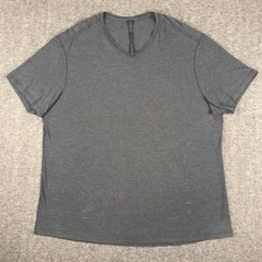 Lululemon Z3 Shirt Mens 2XL Gray Pima Cotton Stretch V Neck Tee T-Shirt Soft