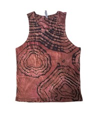Men’s Tie Dye Tank Bundle, 4, XL Tan Tops, Stick Figure Band Inspired, Hand Dyed