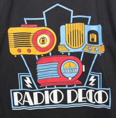 NOS Vtg 80’s Screen Stars Radio Art Deco Single Stitch t Shirt Sz M Made in USA