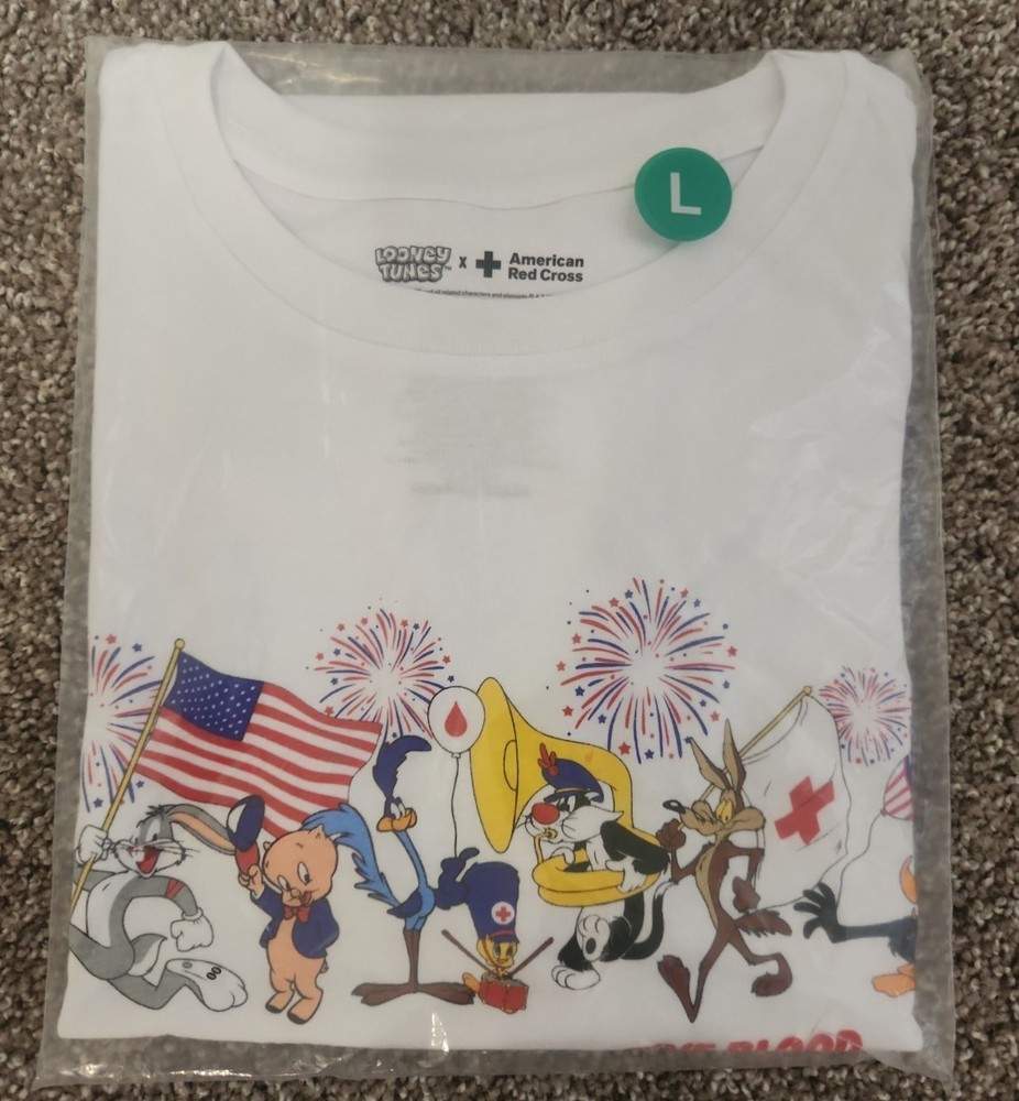 NEW Looney Tunes + American Red Cross LARGE T-Shirt SEALED Size L 2026 LIMITED