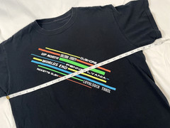 Y2K PENNSYLVANIA Black T Shirt Top Up North Worlds End Size M neon PA FOX RETRO