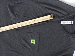Humants Men’s 2XL Workwear /Outdoor Jersey Pocket Tee Dark Gray heather Cotton