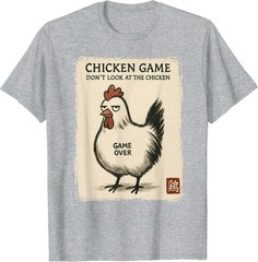 Funny Japanese Art Chicken Game Graphic Tee Men Women Teens T-Shirt