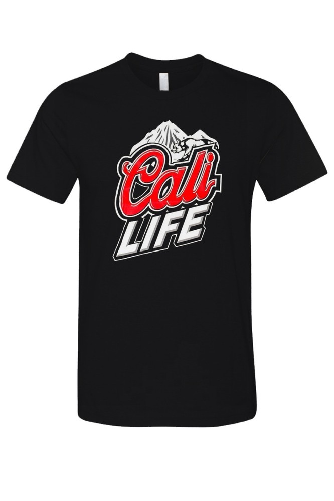 Cali Life Cold Vintage Casual Men’s Tee Street Urban Graphic T-Shirt New Black