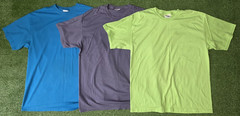 Vintage Hanes Heavyweight 50/50 T-Shirt Short Sleeve Lot Blue Purple Green Large
