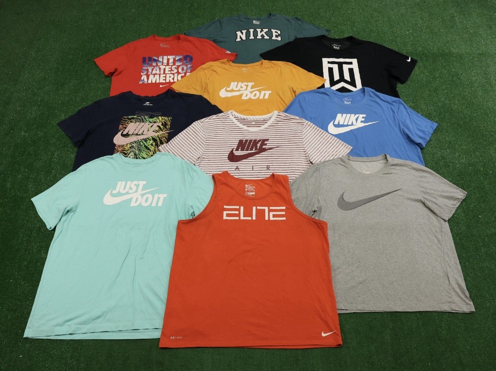 Lot of 10 Nike Dri Fit Men’s XL The Nike Tee Graphic T-Shirt Basketball J200