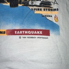 VTG 1994 California Four Seasons White Shirt Size L Single Stitch Floods Riots