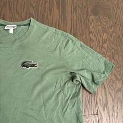 Lacoste Unisex Loose Fit Badge T Shirt Large Preppy Green Luxury Casual Organic