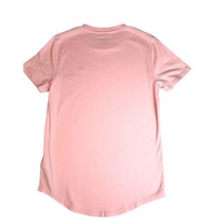 HOLLISTER MEN’S PINK SCOLLOPED CURVED HEM CASUAL T SHIRT SIZE MEDIUM
