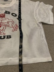 YIWO Big Boy Club Venice Beach Yeah I Workout Crop-top Bodybuilding Mesh Shirt