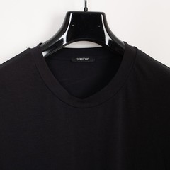 Tom Ford T-Shirt Long Sleeve Men Black Cotton Blend Stretch Lightweight