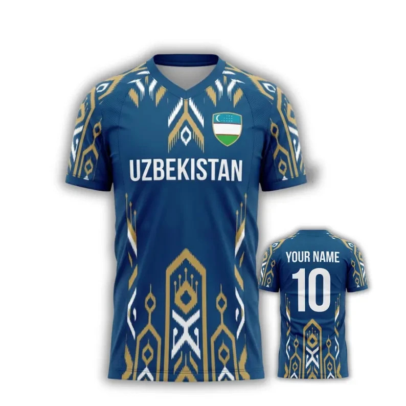 Uzbekistan World Cup 2026 Jersey Custom Name Number Football 3D Shirt VK13306