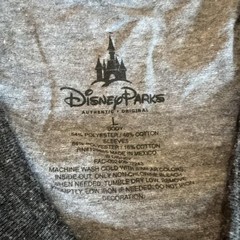 Disney Parks Shirt Mens Large Gray Part Time Beast Graphic Long Sleeve Raglan