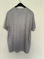 Theory Mens Textured Knit T-Shirt Sz XL Modal = Organic Gray Beige Texture