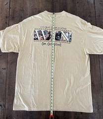 Vintage Wrangler T Shirt Mens 2XL Mustard Yellow WIN Double Sided Tee USA