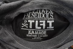 True Love False Idols Mens TLFI Charmer Snake Cobra Black Wash Shirt NWT Small