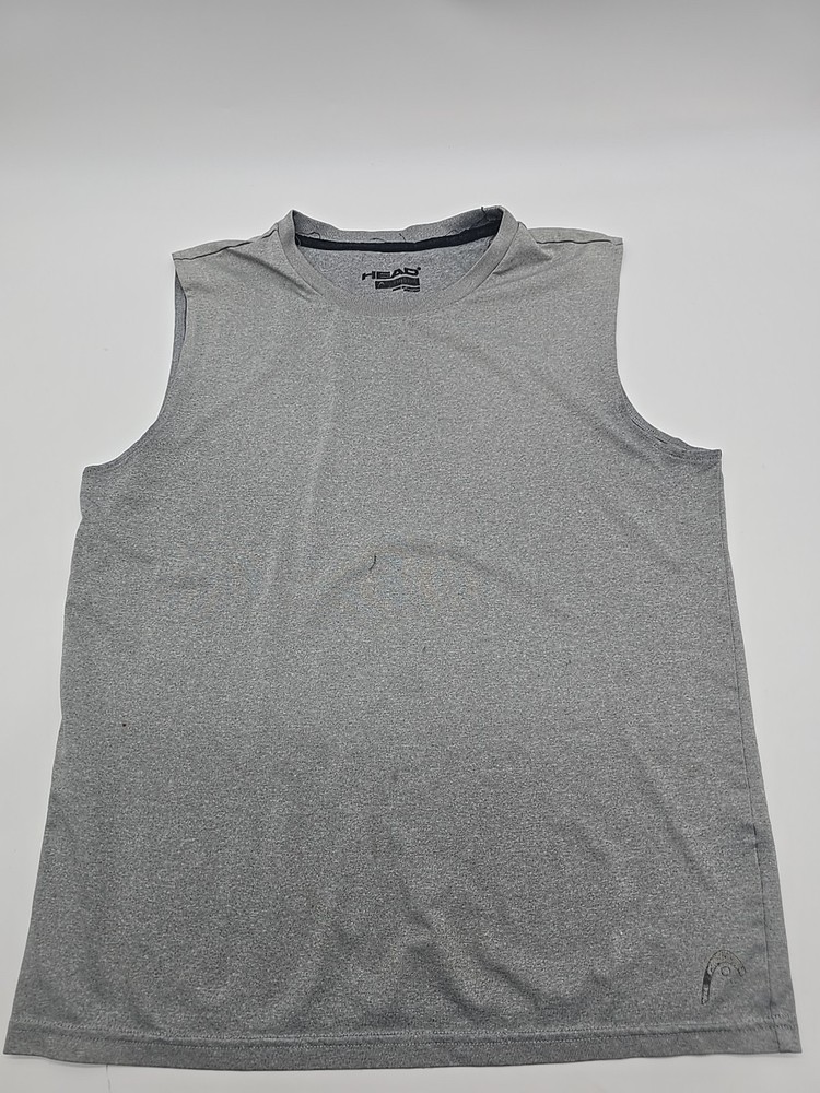 Head Tank Top Men Medium Gray Solid Logo…#35277