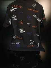 SELF MADE SCREEN PRINT AND EMBROIDERY T SHIRT-BLACK.