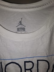Jordan Men’s White Jumpman Logo Graphic Cotton Jersey Crew Neck Tee XL