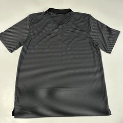 BCG Men’s XL Polo Golf Shirt Performance Striped Black & Grey Collared