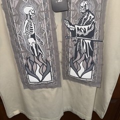 Hudson Outerwear Tan Stained Glass Skulls Graphic Short Sleeve T-shirt Mens XXL