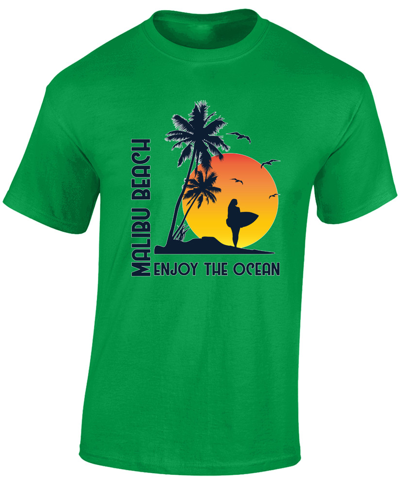Malibu Beach Enjoy The Ocean Summer Holiday Casual Unisex T-Shirt