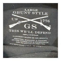 Grunt Style Veteran Definition T-Shirt Large 100% Cotton Patriotic Design Blank