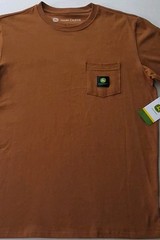 John Deere Workwear Pocket T-Shirt Logo 100% Cotton Farm Utility Tee Size Medium