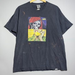 Broken Promises Graphic T Shirt Mens Size XL Bleach Wash Black Streetwear