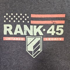 Rank 45 Mens Graphic T-Shirt Large Charcoal Gray Untamed Legacy American Flag