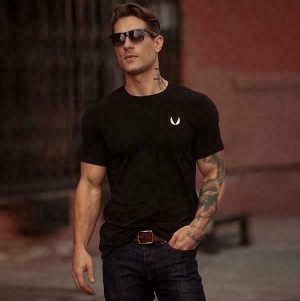 2018 New Men Bodybuilding Stringer Fitness Gym Muscle Training T-shirt Tee Vest