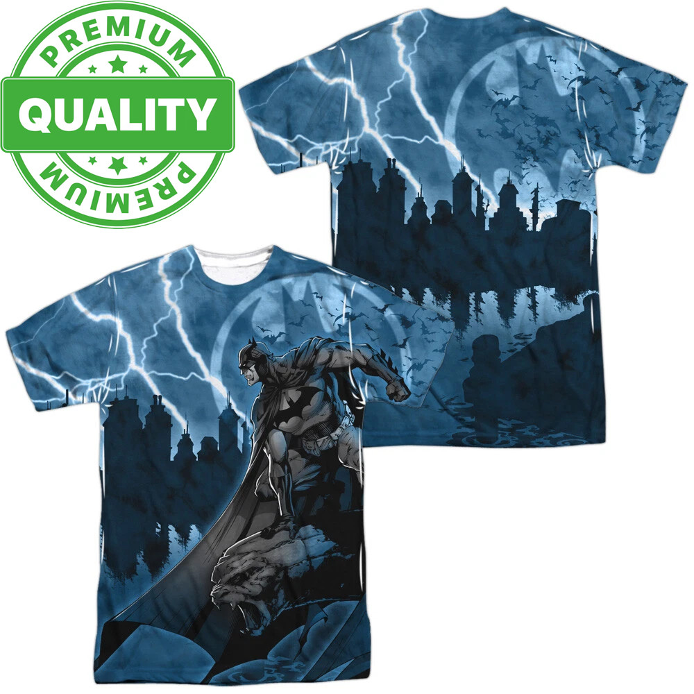 Lightning Strikes Batman Graphic 3D AOP Shirt Unisex All Size S-6XL 1H1212