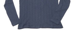 John Varvatos Star USA Men’s Midnight Navy Textured Long Sleeve Henley Shirt