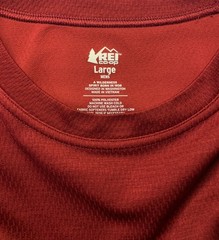REI Men’s Midweight Long Sleeve Base Layer Top Shirt Crewneck Red Size L NEW