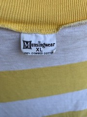 Vintage Striped T Shirt Combed Cotton Munsingwear Surf Mod Combed Cotton Sz XL