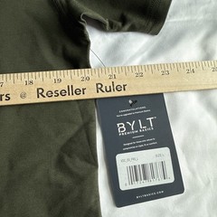 BYLT Drop Cut Lux T-Shirt Men’s Large Dark Green Short Sleeve Performance – NWT