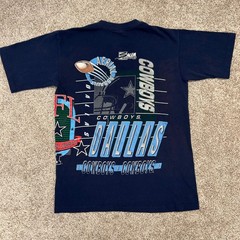 Vintage Dallas Cowboys All Over Print Tshirt Salem Sportswear Men Large USA 1992