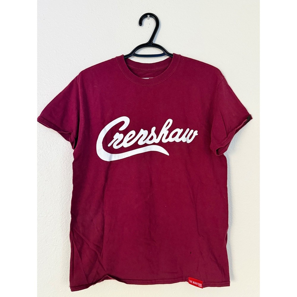 The Marathon Clothing Crenshaw T-Shirt Mens Medium Burgundy Nipsey Hussle TMC