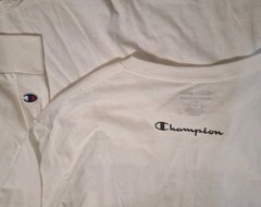 Champion Long-sleeved White Shirt Medium; Great Wolf Lodge