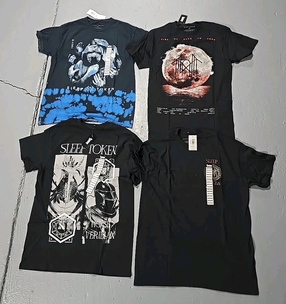 Sleep Token Graphic T-Shirt Lot 4pc SZ Medium (Q)